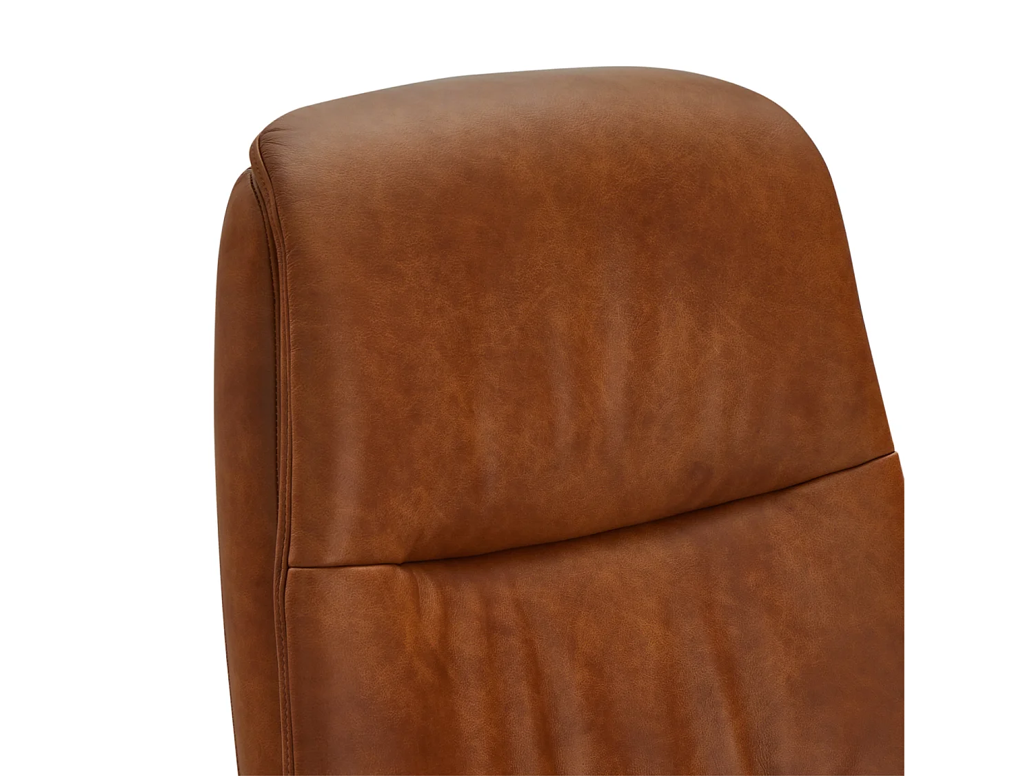 Fauteuil relax Delta - Cuir et métal - Marron