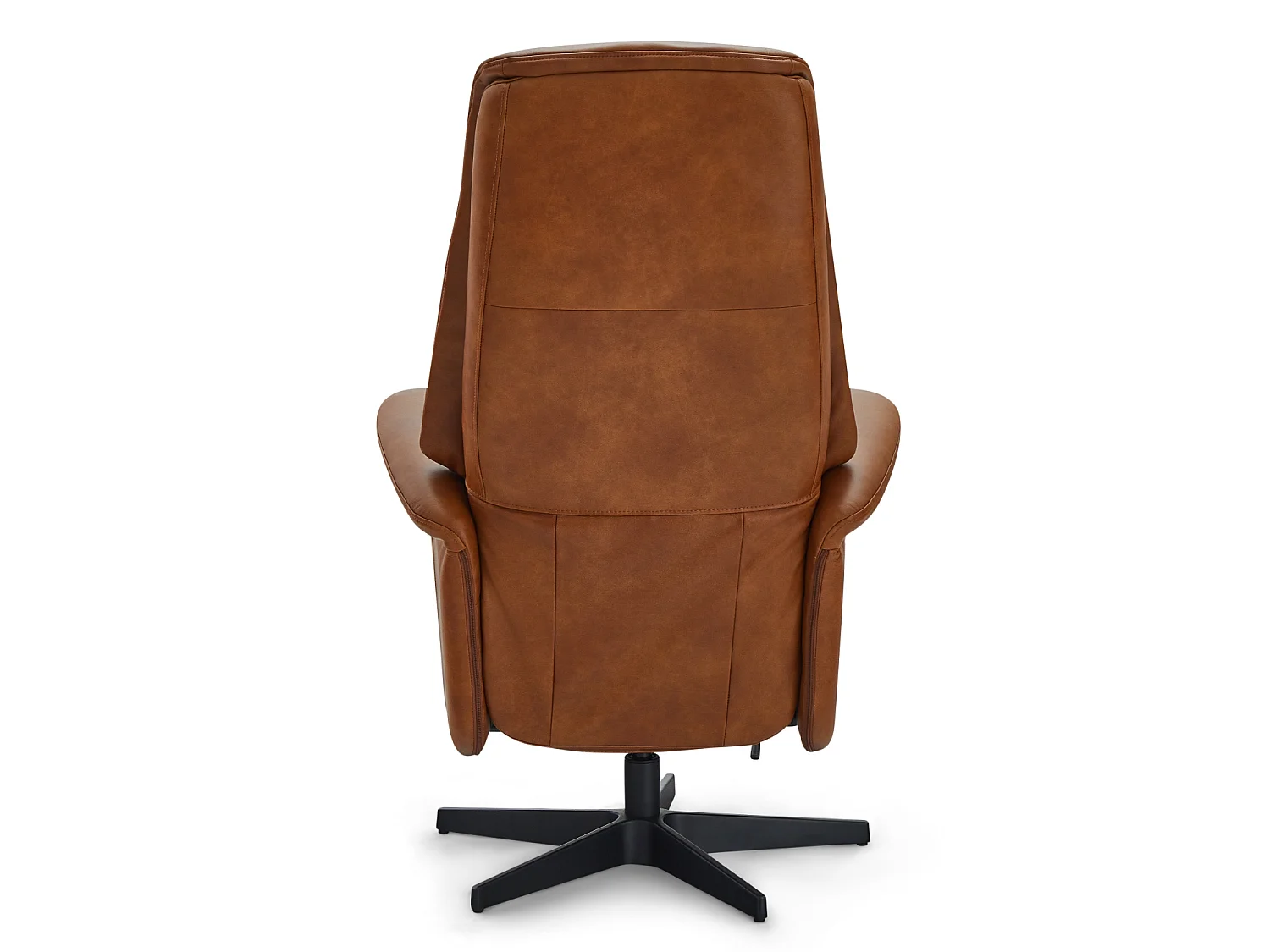 Fauteuil relax Delta - Cuir et métal - Marron