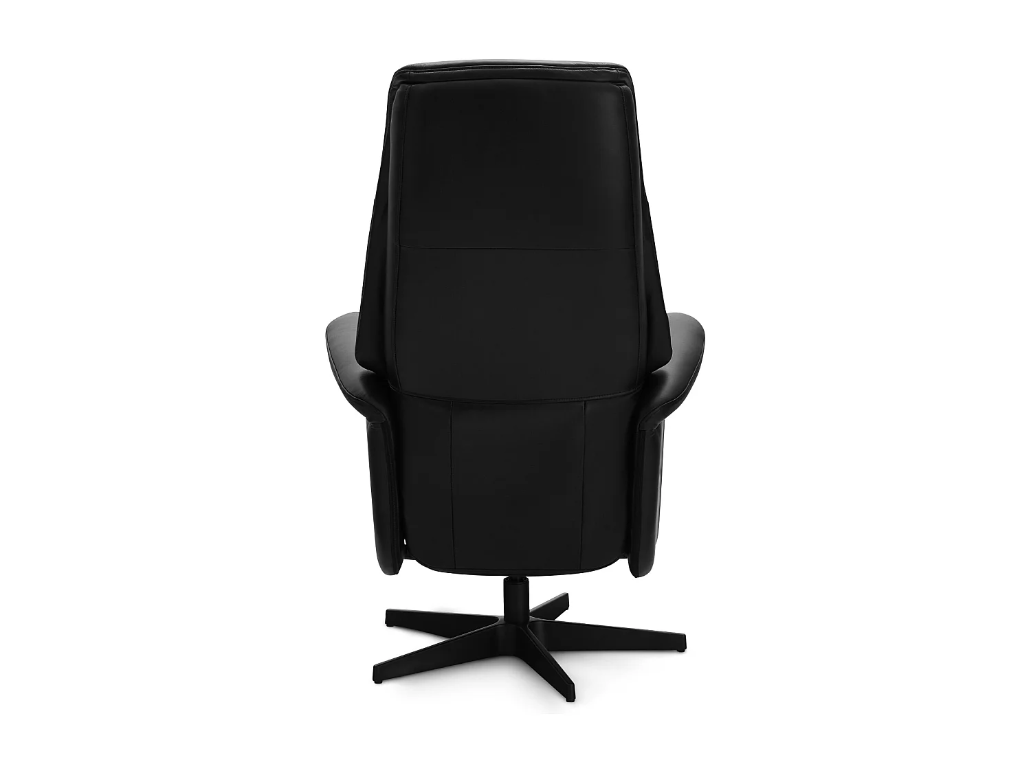 Fauteuil relax Delta - Cuir et métal - Noir