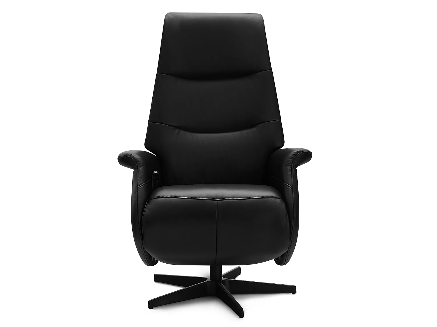 Fauteuil relax Delta - Cuir et métal - Noir