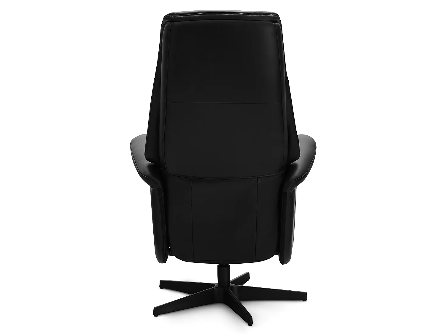 Fauteuil relax Delta - Cuir et métal - Noir