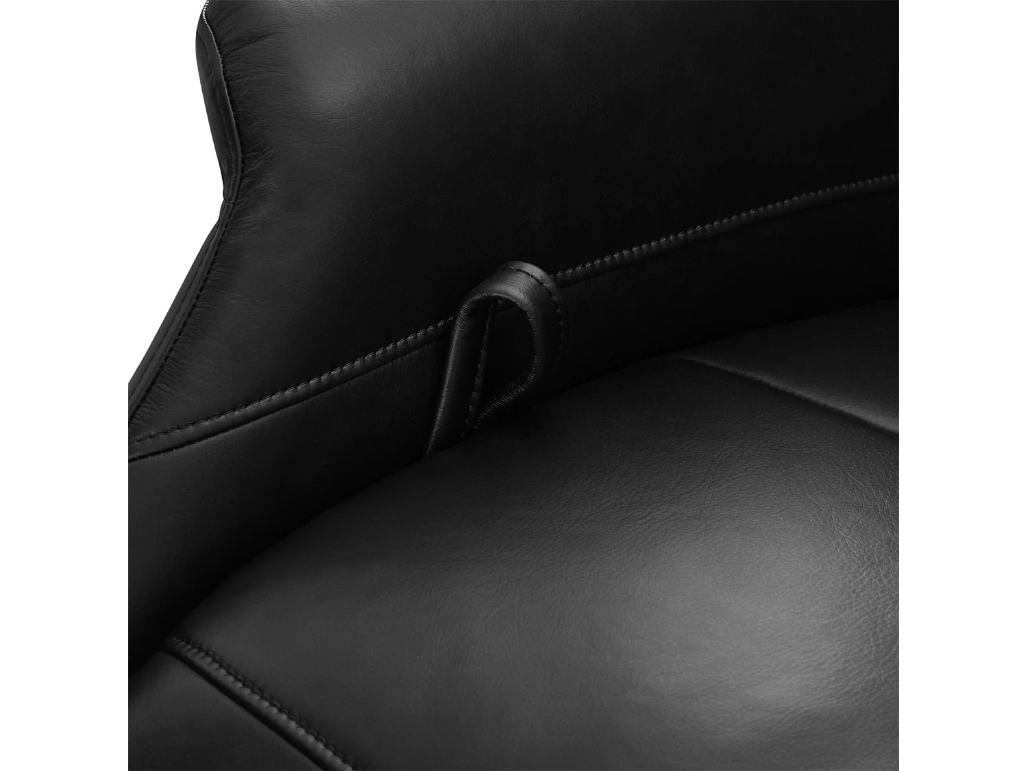 Fauteuil relax Delta - Cuir et métal - Noir