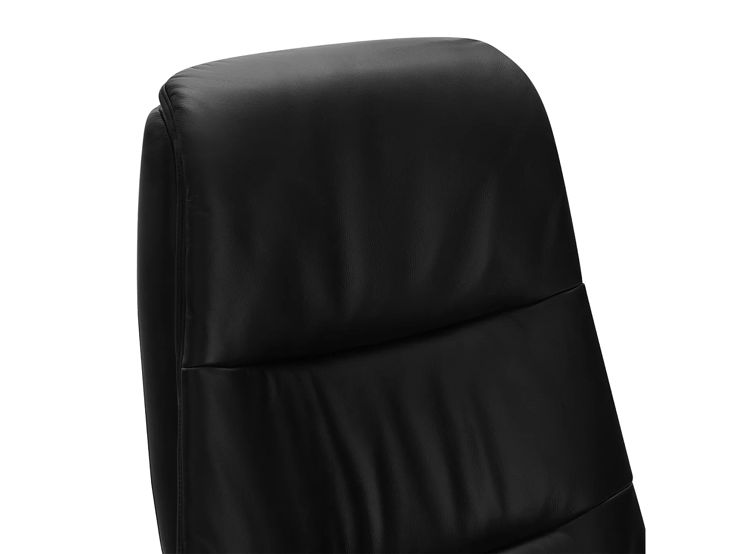 Fauteuil relax Delta - Cuir et métal - Noir