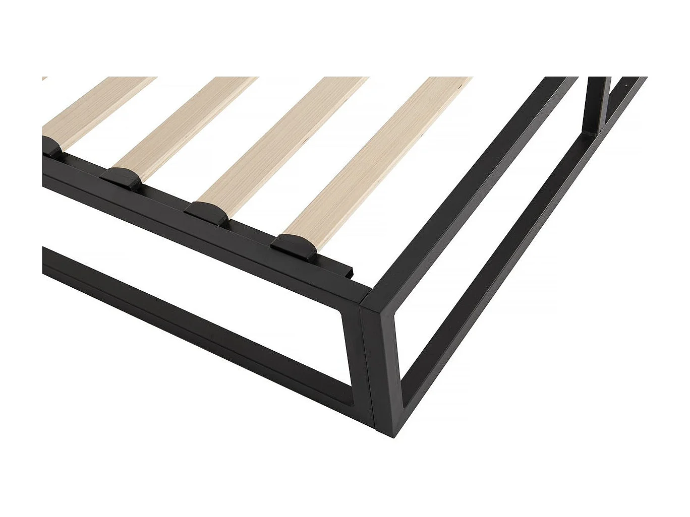 Bettgestell aus Metall 140 x 190 cm  - Schwarz