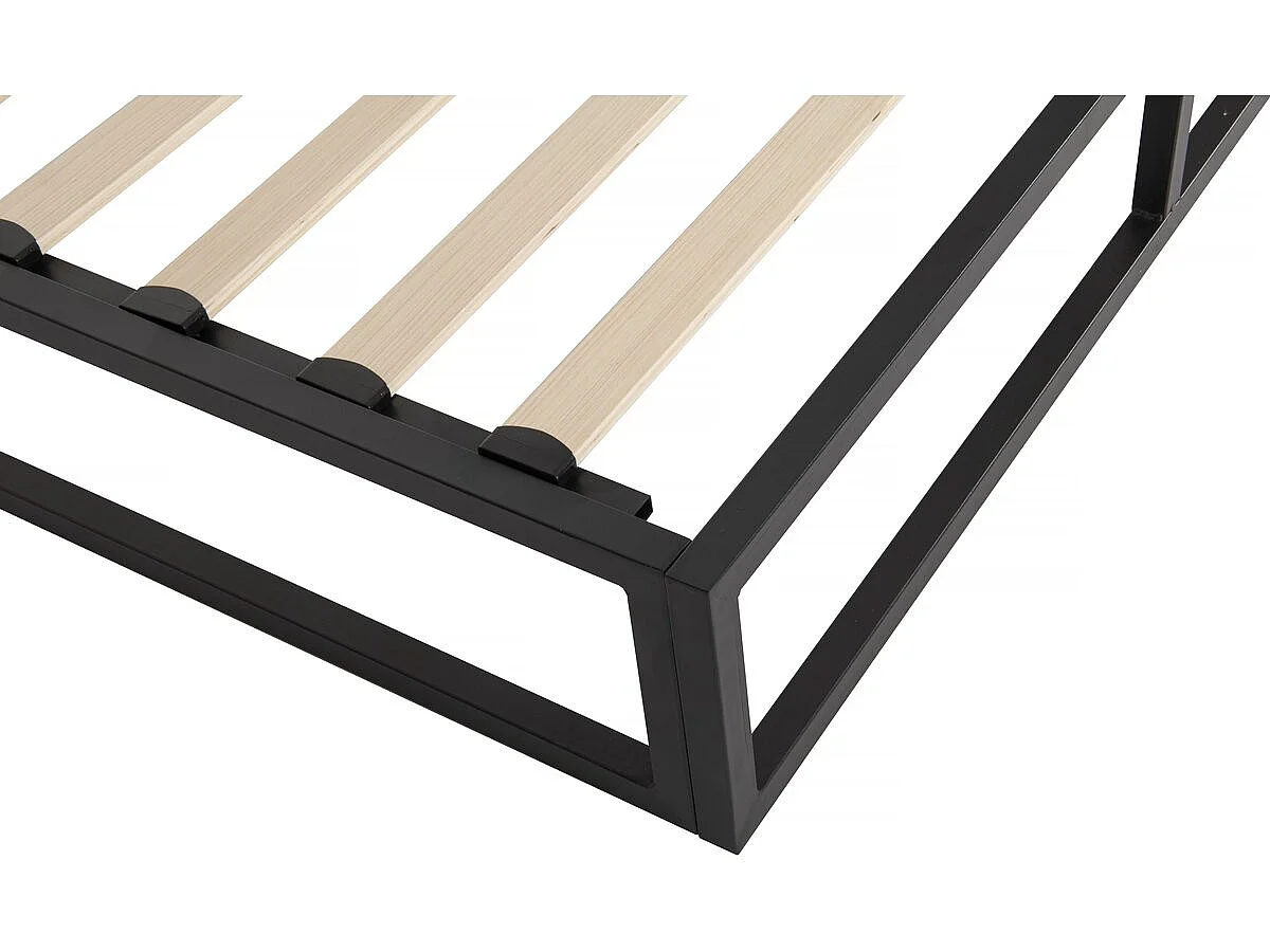 Tweepersoonsbed bedframe bed metaal 140 x 190 cm - Zwart