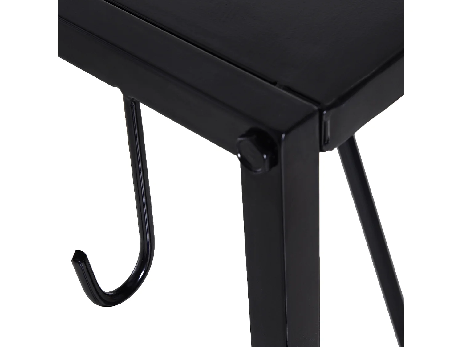 Serviteur de cheminée colonne - porte bûches - range bûches multi accessoires dim. 34L x 34l x 111H cm métal noir