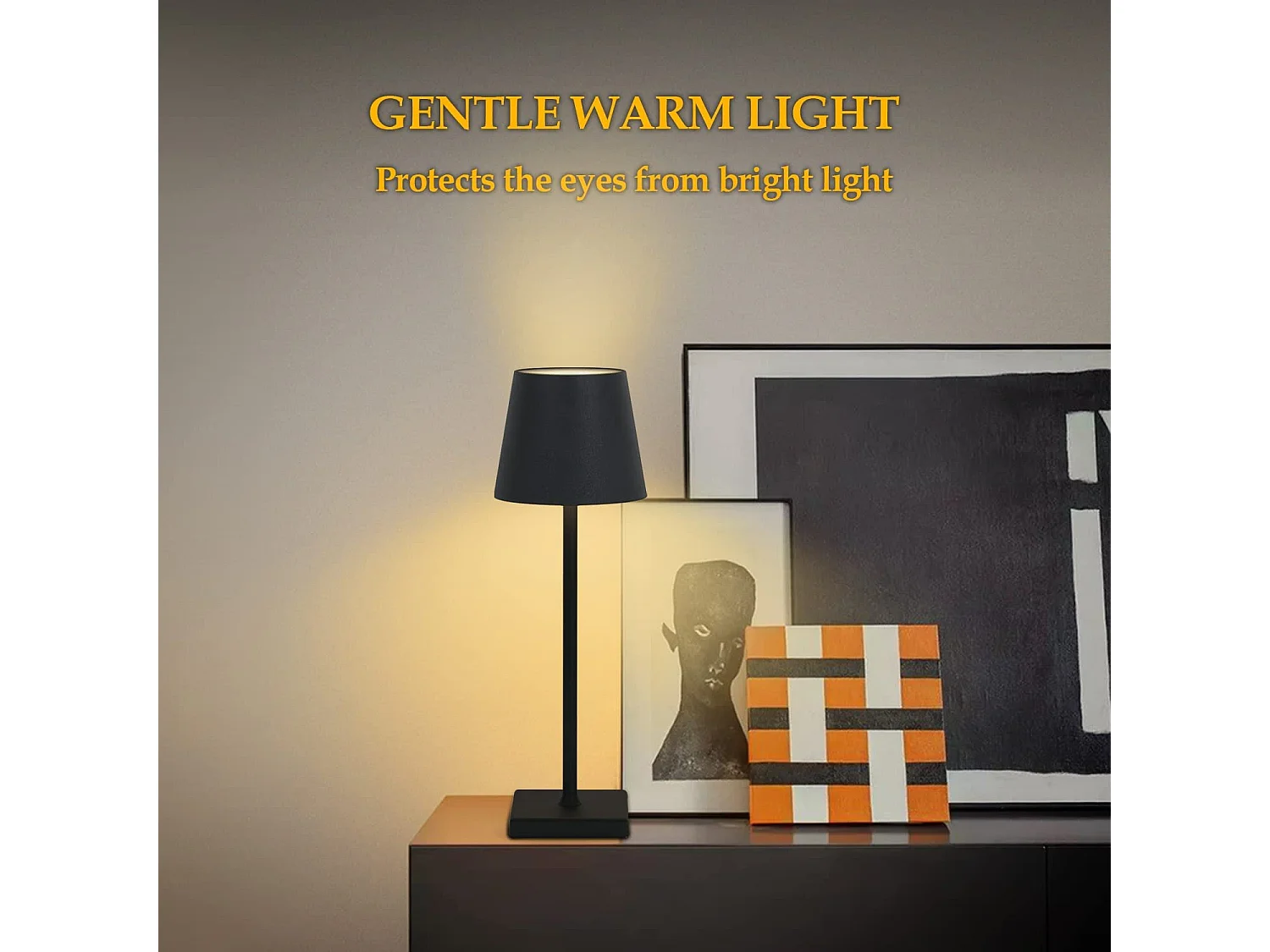 Wiederaufladbare LED-Lampe - Schwarz - 38*10*10 cm - kabellos - IP54