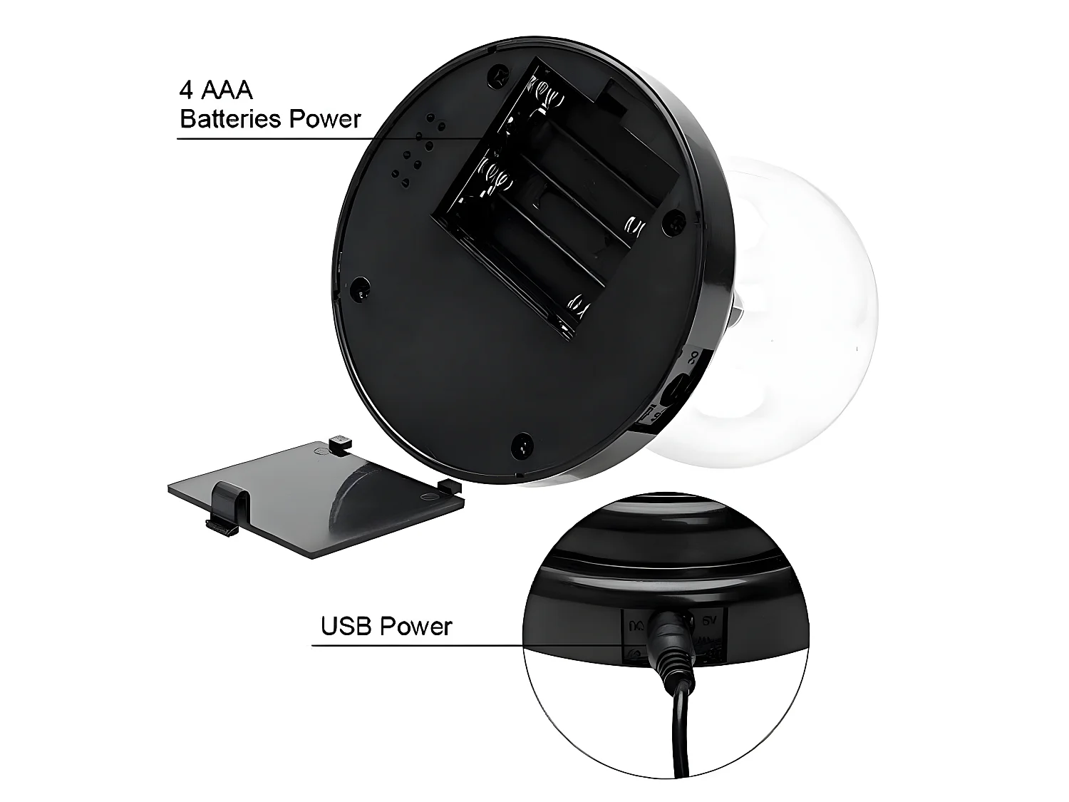 Lampe de table Magic Plasma Ball - Noir - 10*10*14.5cm - Lumière Rouge