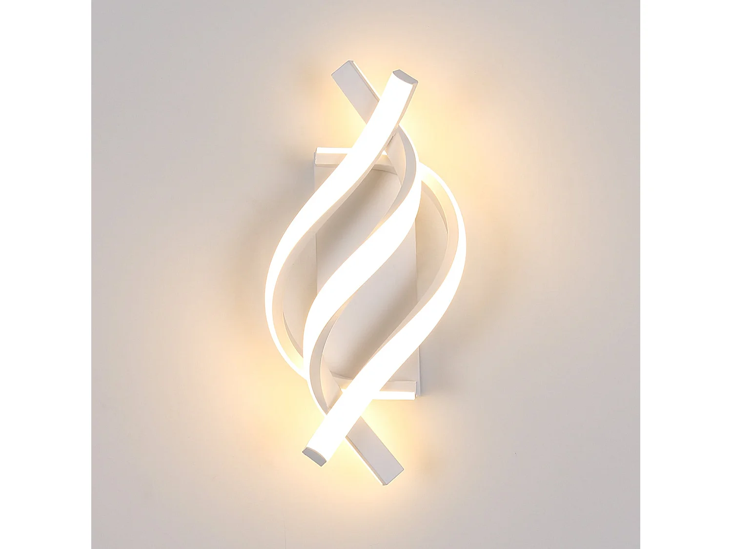 Applique murale led moderne, blanc, 32.5*15*20cm, en acrylique, blanc chaud 3000k