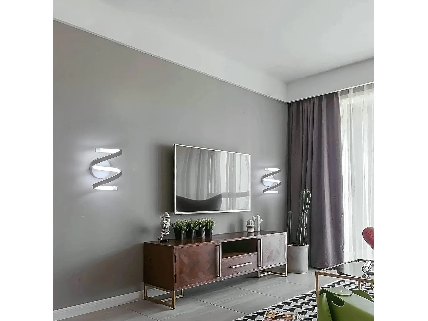 Applique murale led moderne - blanc - 21.5*14*19cm - en aluminium - 19W