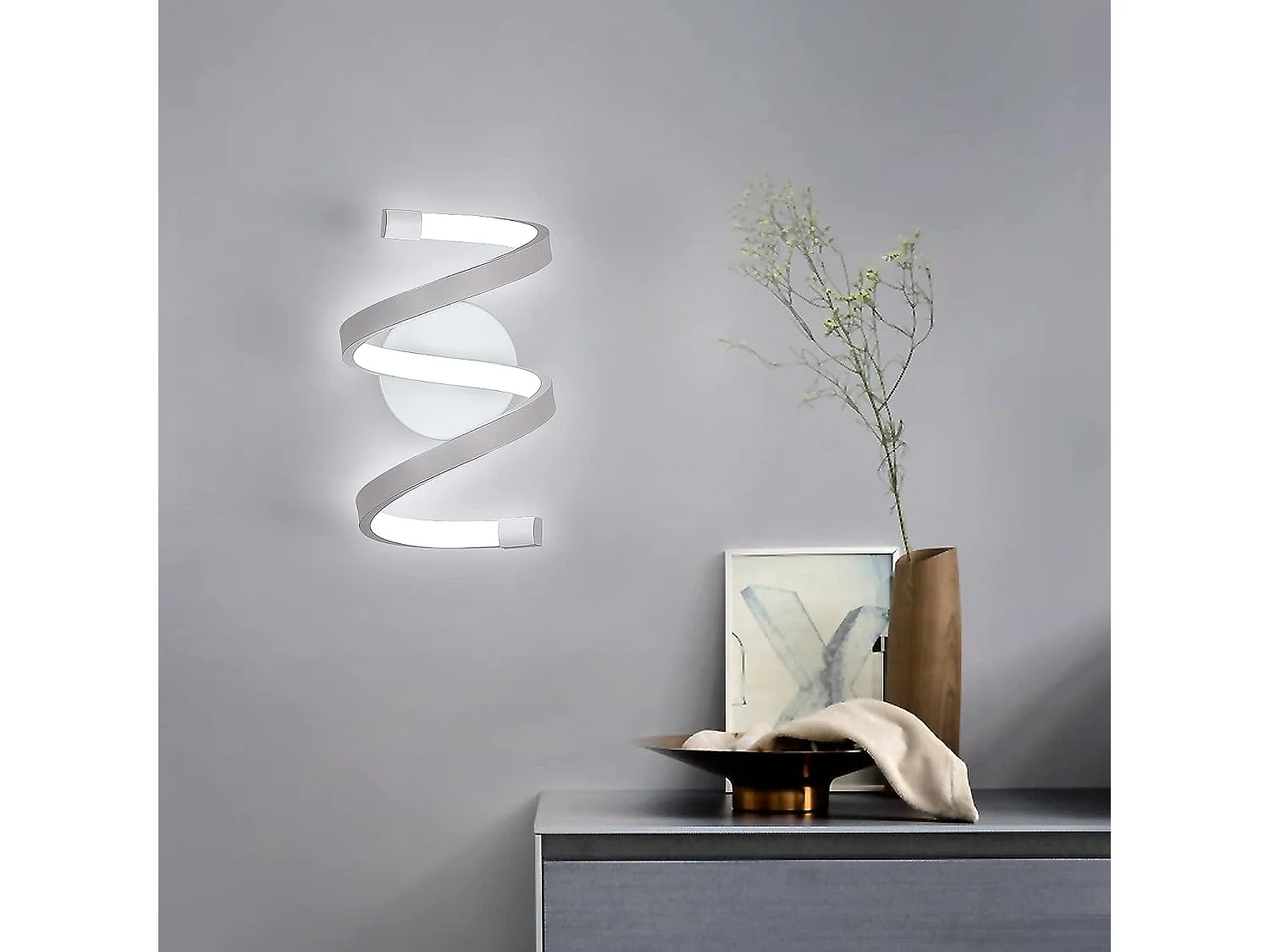 Applique murale led moderne - blanc - 21.5*14*19cm - en aluminium - 19W