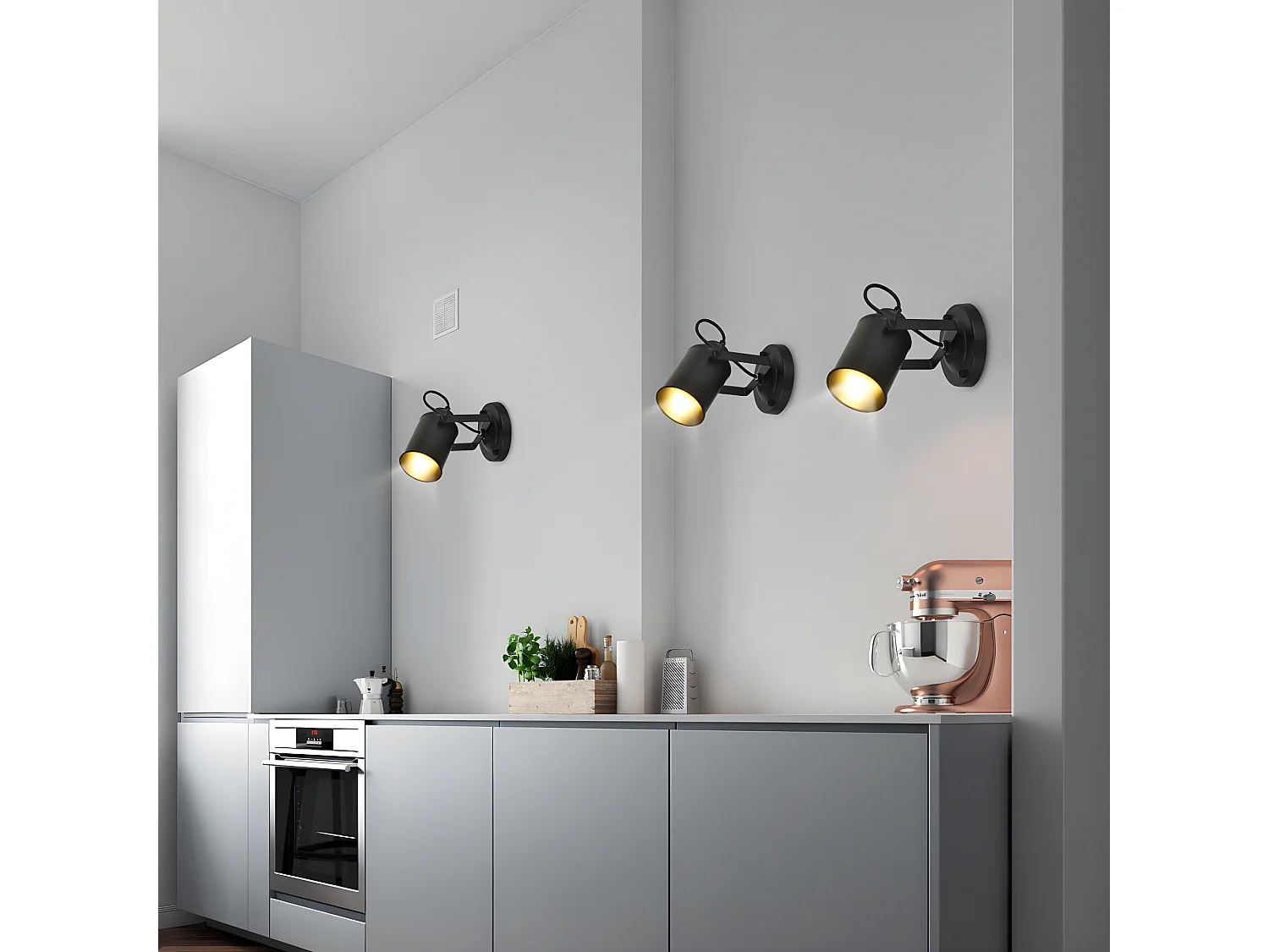 Muurwandlamp modern industrieel, zwart, 17*8,5 cm, zonder E27 -lamp, voor slaapkamer