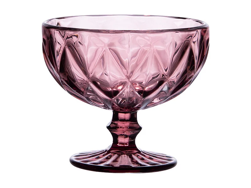 Boite de 6 coupes de glace 35 cl diamond rose