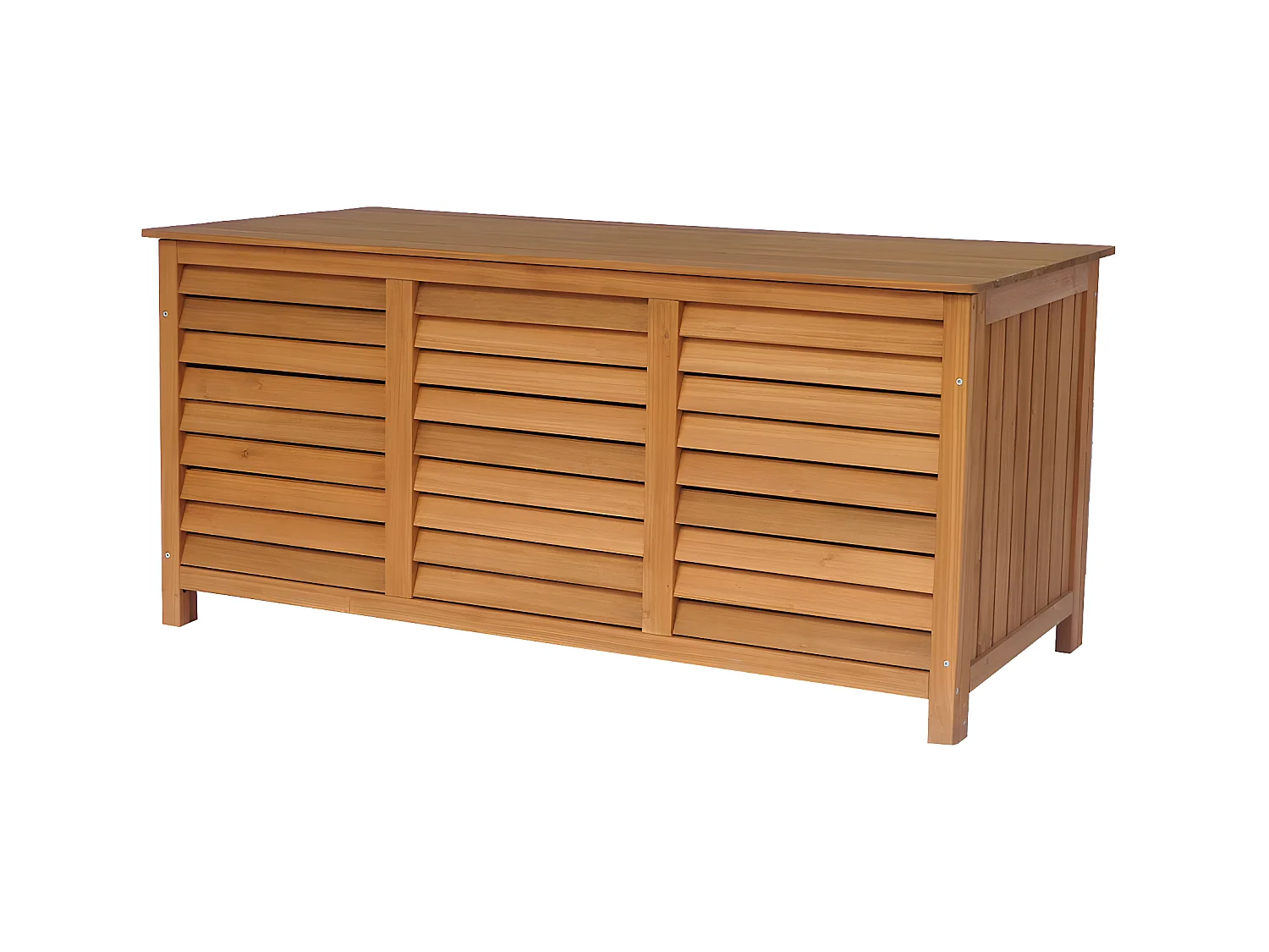 Coffre de jardin en bois "Macao" - 130 x 64 x 60 cm - Marron