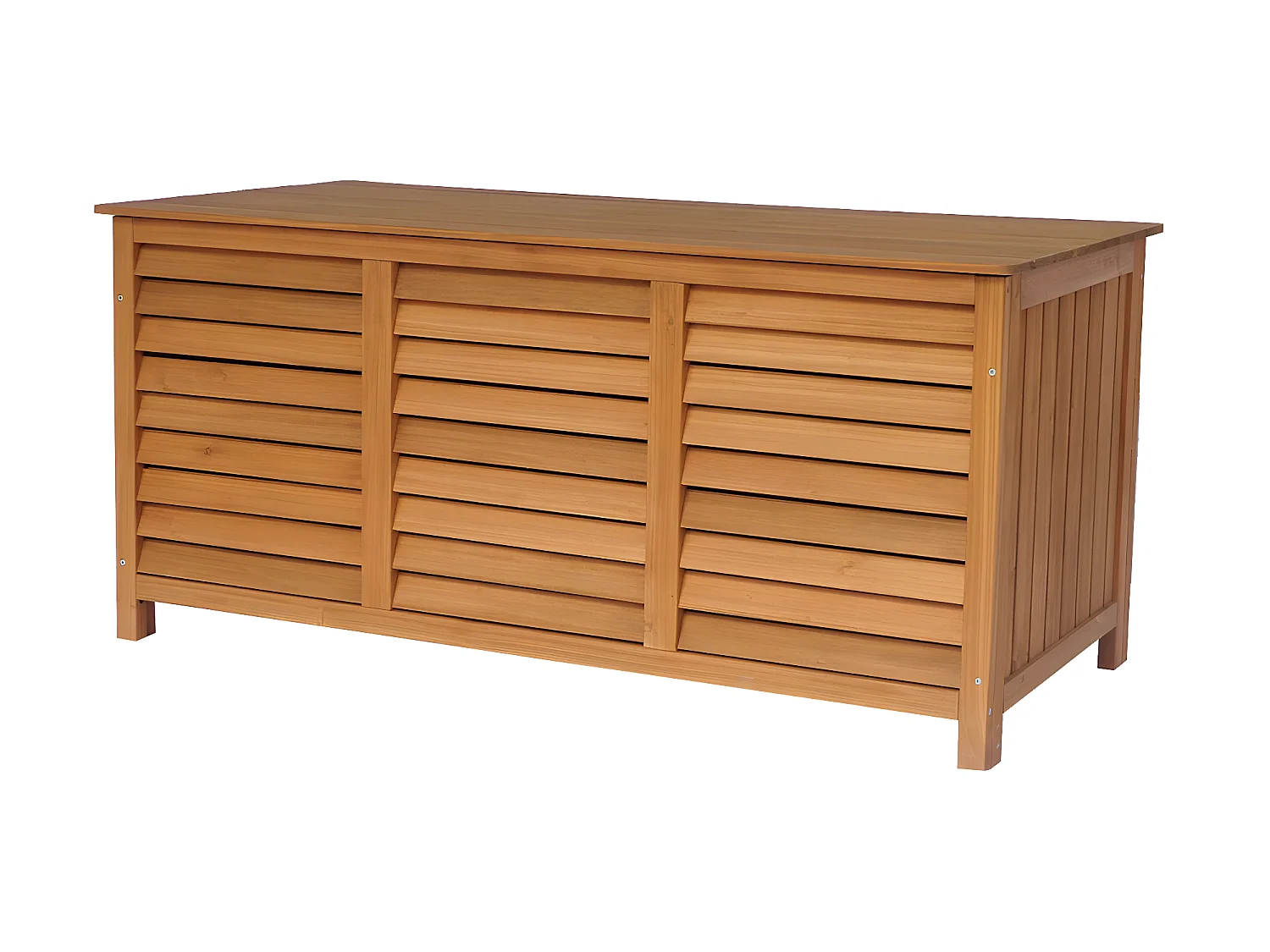 Opbergbox houten tuinkist "Macao" - 130 x 64 x 60 cm - Bruin - kastanjebruin