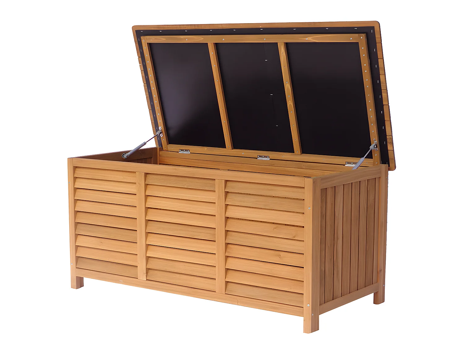 Opbergbox houten tuinkist "Macao" - 130 x 64 x 60 cm - Bruin - kastanjebruin