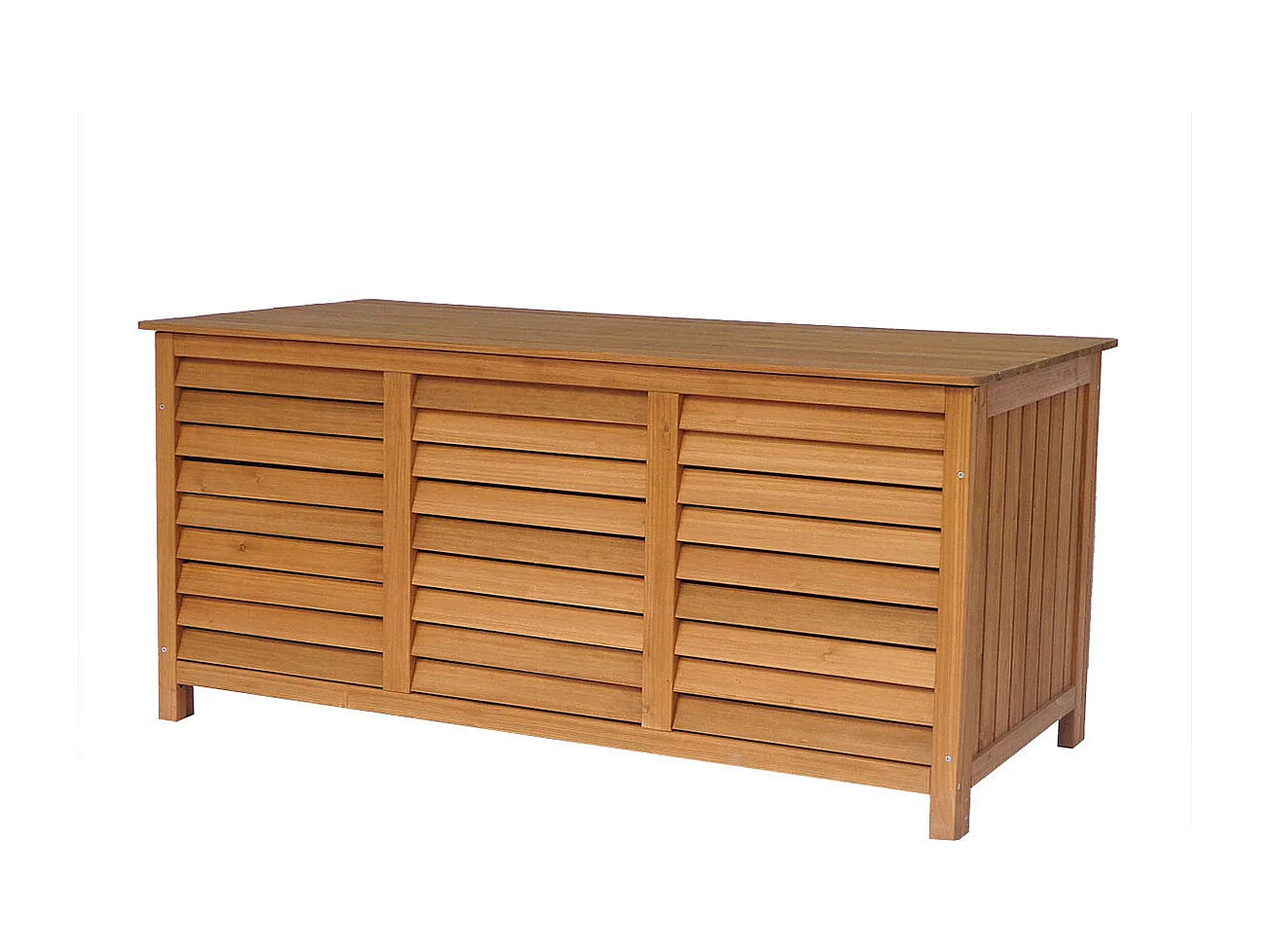 Coffre de jardin en bois "Macao" - 130 x 64 x 60 cm - Marron