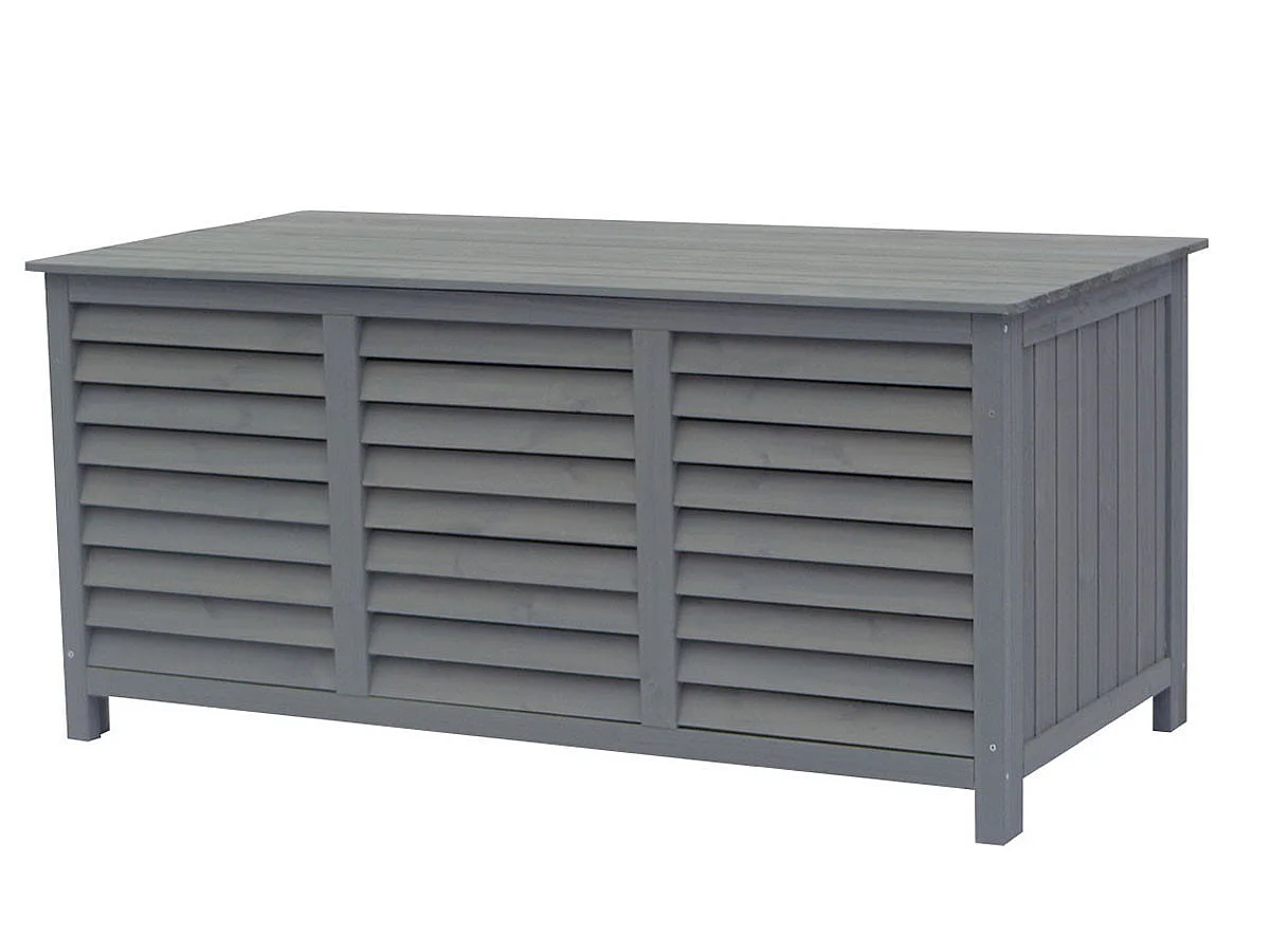 Utomhus Trä Förvaringskista "Macao" - 500L - Brun - Ventilerad - Motståndskraftig - 130 x 64 x 60 cm