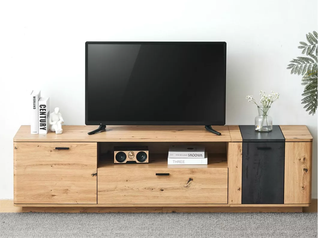 Kauf Unique TV-Möbel 180cm – mit 2 Türen, 1 Schublade – Natur