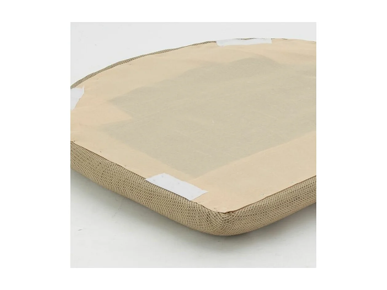 Fauteuil en résine noire et teck + coussin extérieur