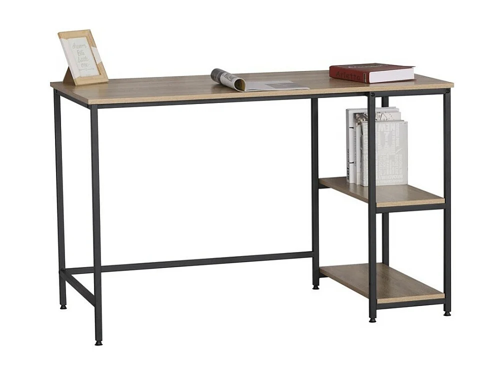 Mesa reta coleção ROSTO com efeito de madeira exótica Sonoma, ideal para o seu escritório.