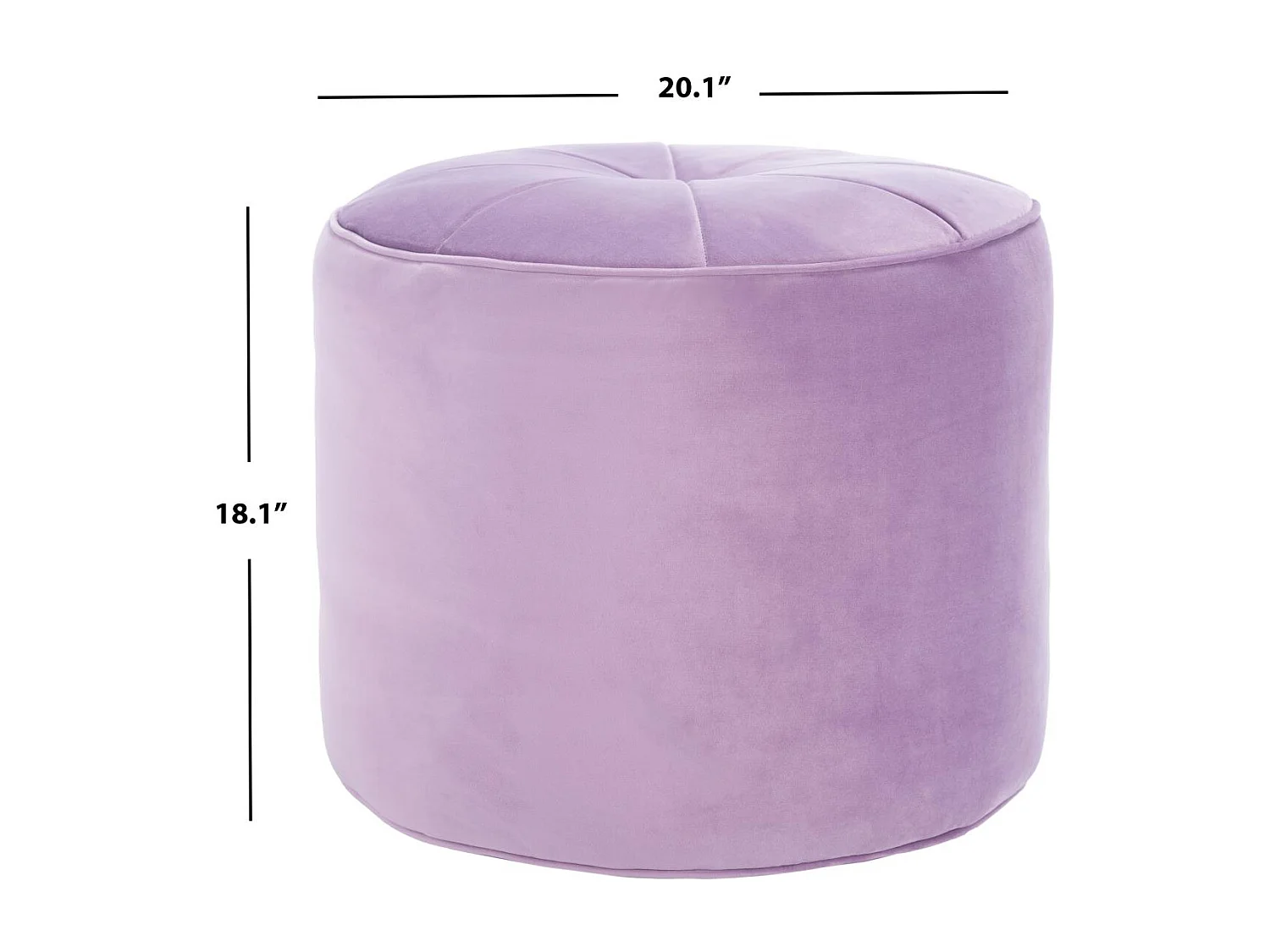 Banc & Ottomane Lilas 53.34 X 53.34 X 48.26 cm - Lorine