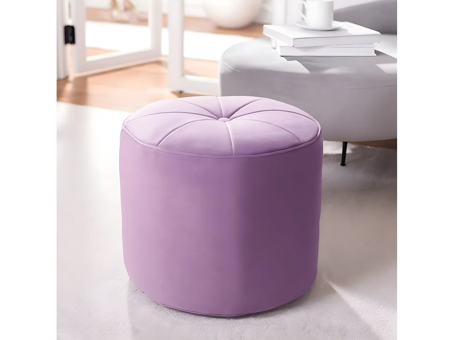 Banc & Ottomane Lilas 53.34 X 53.34 X 48.26 cm - Lorine