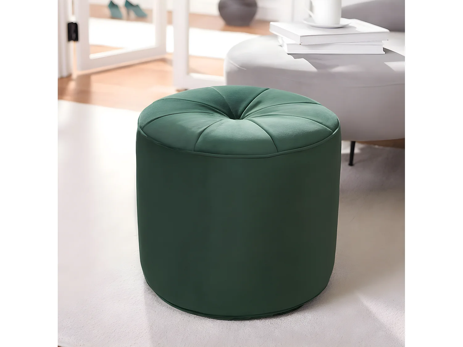 Banc & Ottomane Émeraude 53.34 X 53.34 X 48.26 cm - Lorine