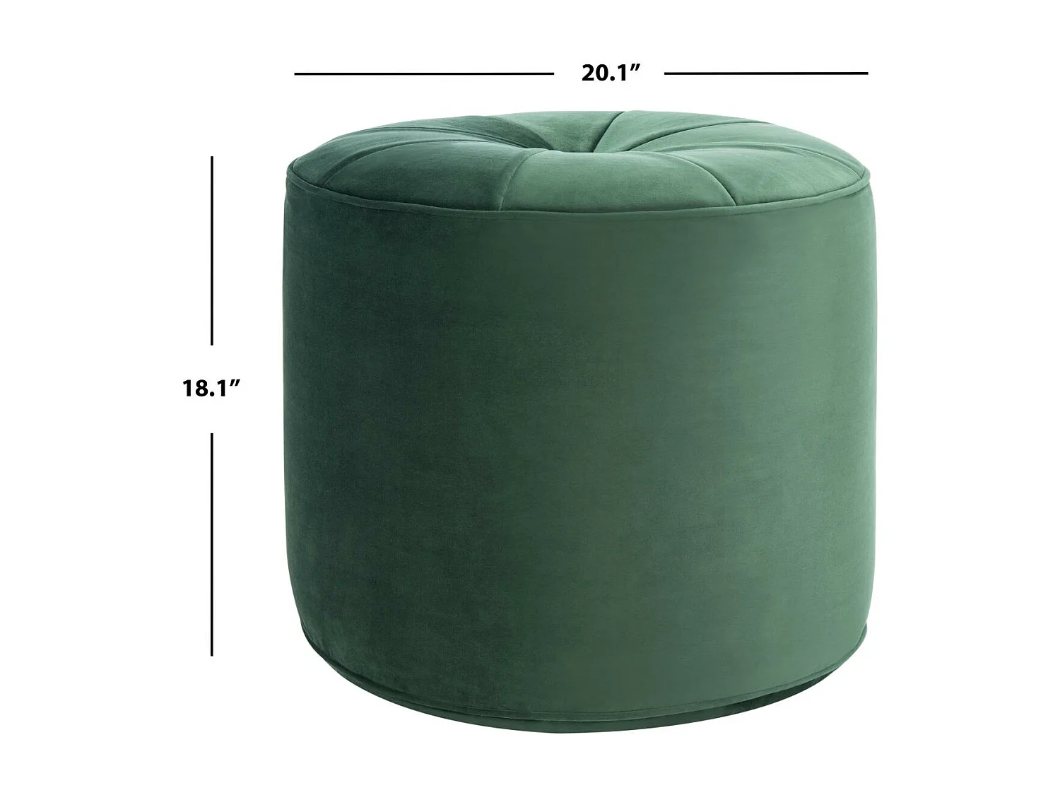 Banc & Ottomane Émeraude 53.34 X 53.34 X 48.26 cm - Lorine