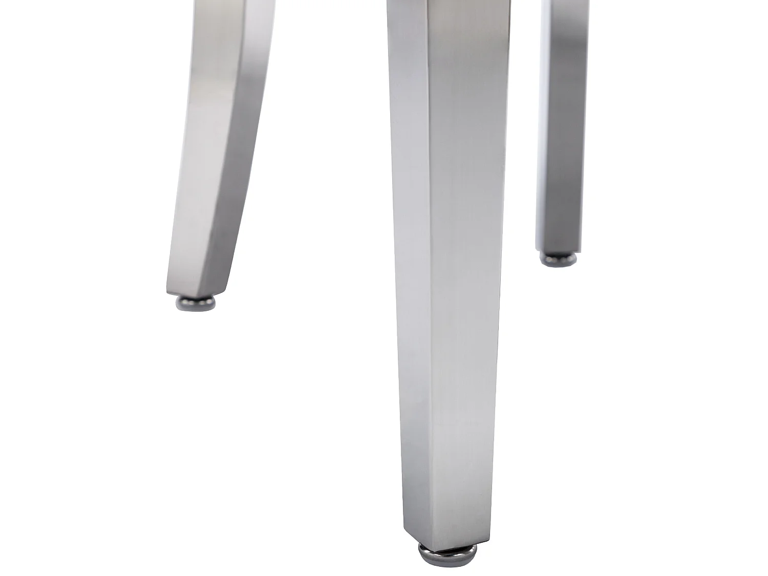 Lot de 2 chaises en velours avec pieds métallique - Beige