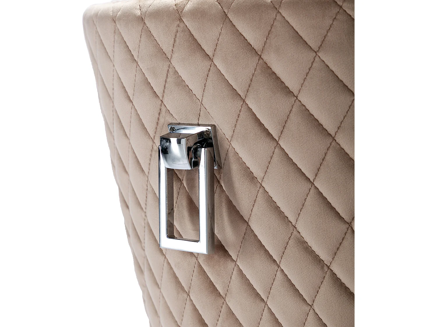 Set di 4 sedie in velluto con gambe in metallo - Beige