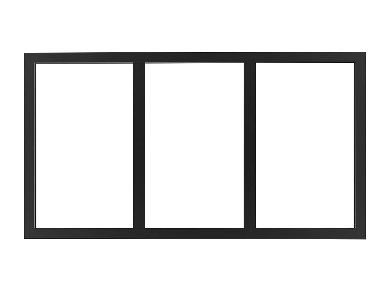 Nadświetle industrialne z aluminium malowanego proszkowo - szer. 73 x wys. 40 cm - Czarny - BAYVIEW
