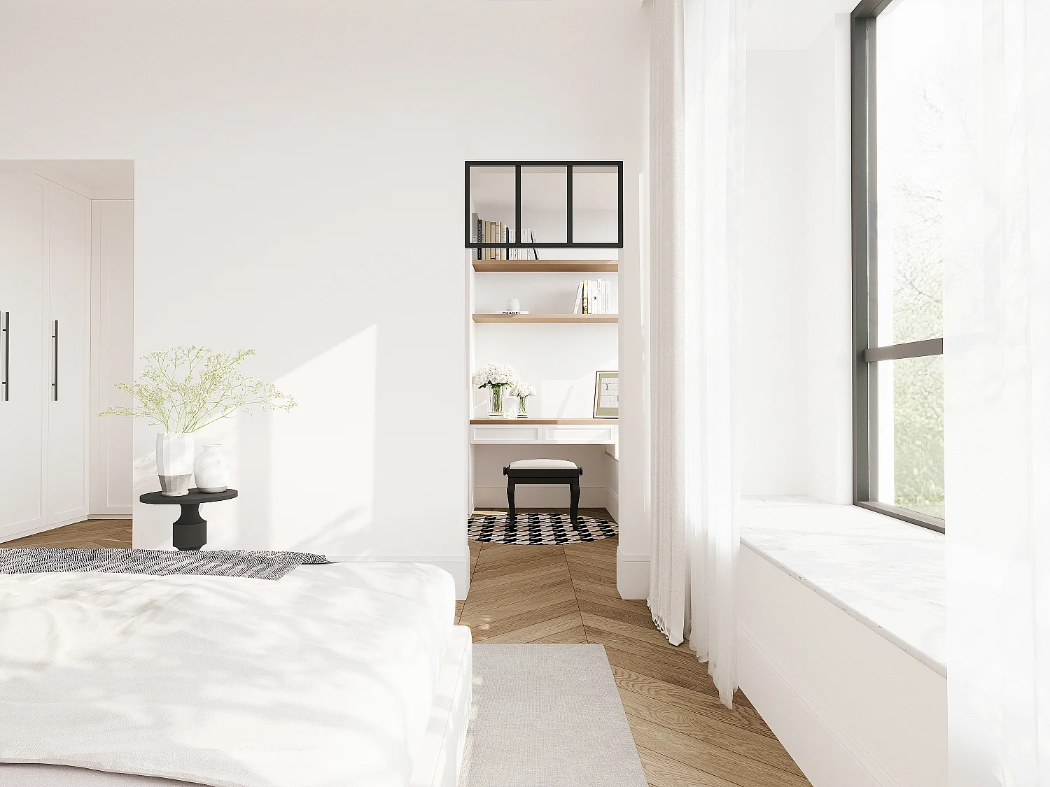 Imposte atelier en aluminium thermolaqué - L73 x H40 cm - Noir - BAYVIEW