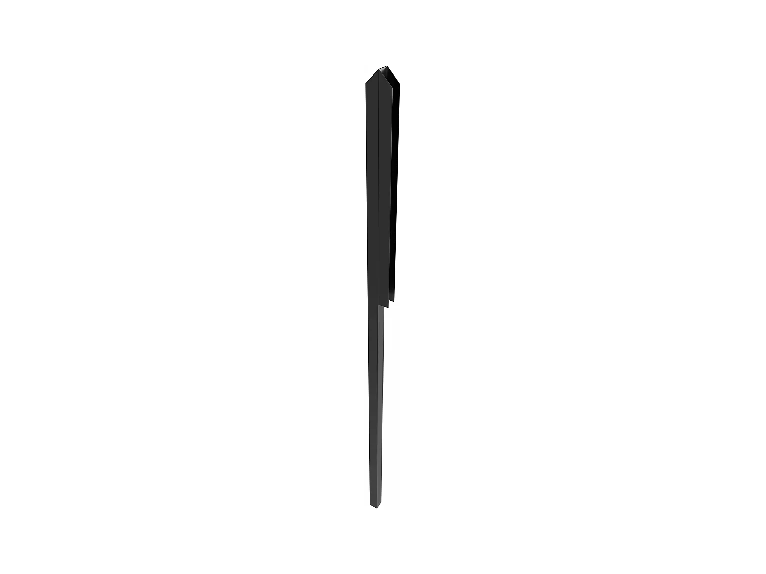 F-vormig eindprofiel voor bovenraam - H105 - Zwart - TEMPA