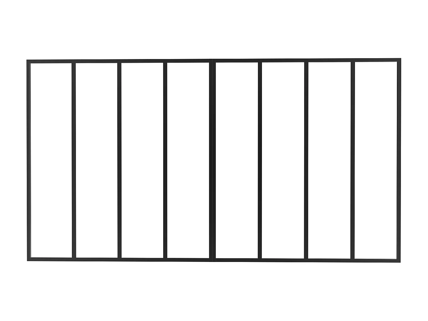 Connecteur pour verrière double - H130 cm - Noir - TOLLESON