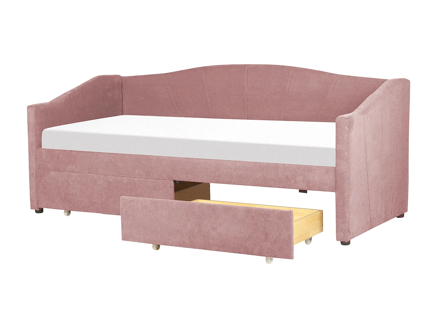 Bedbank met opbergruimte Stof VITTEL 90 x 200 cm Roze
