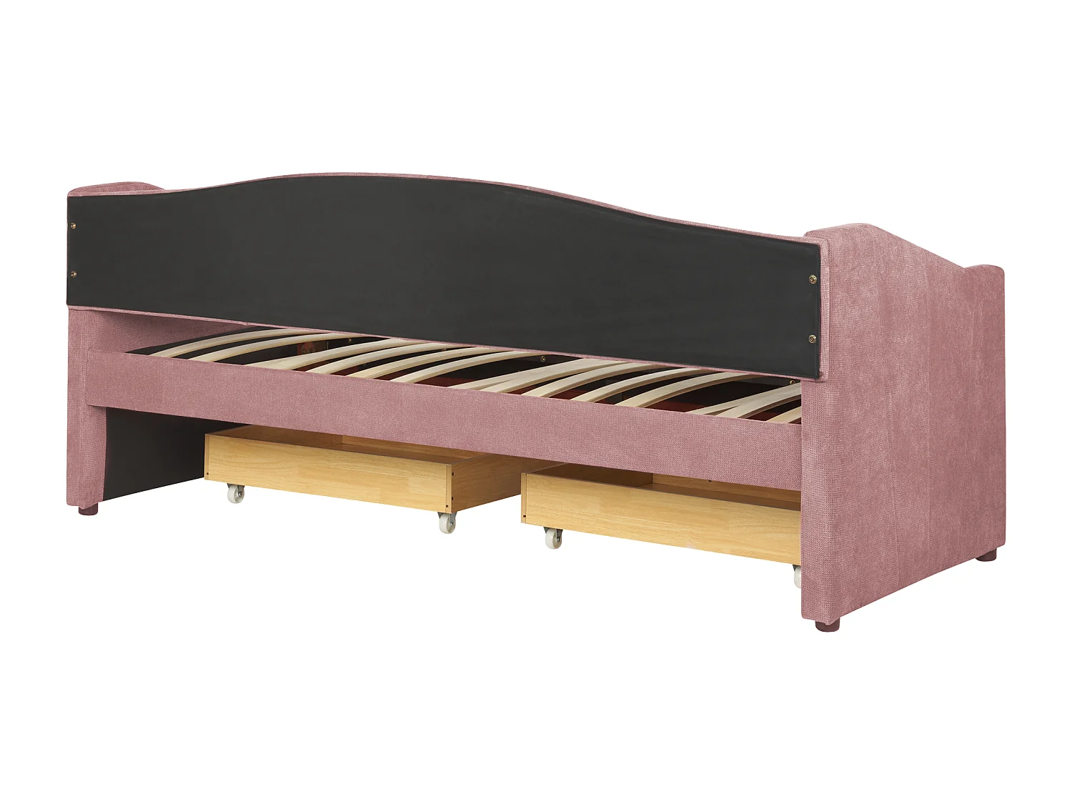 Bedbank met opbergruimte Stof VITTEL 90 x 200 cm Roze