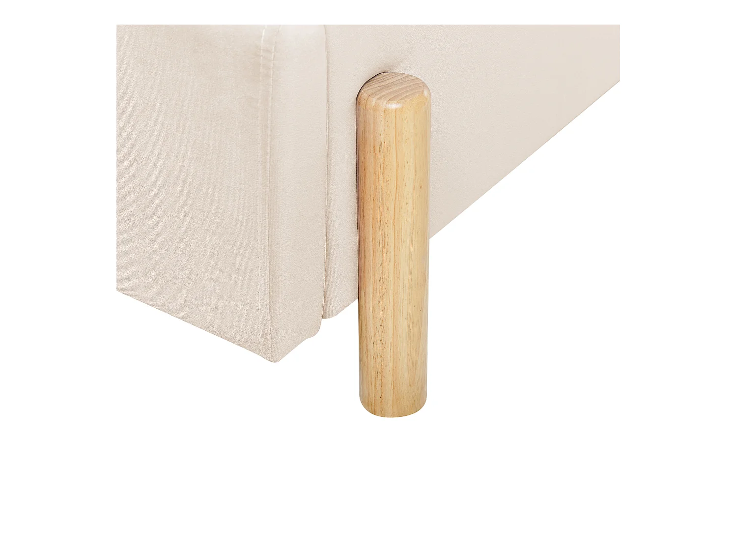 Lit d'enfant Velours ANET 90 x 200 cm Beige