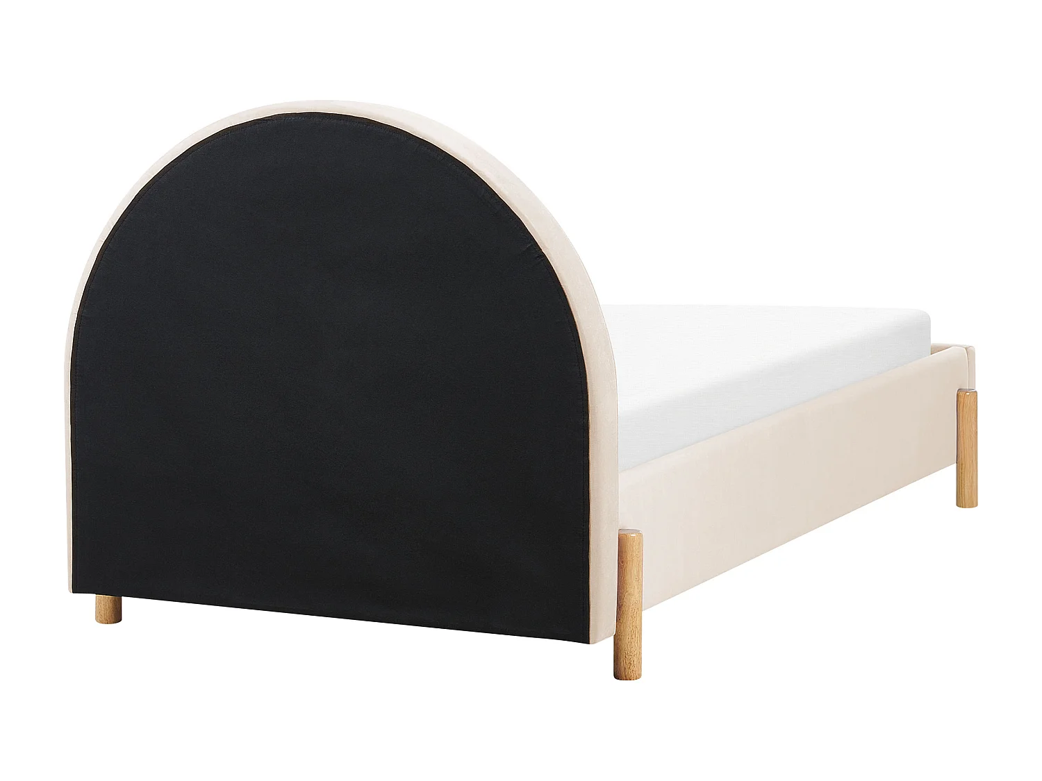 Lit d'enfant Velours ANET 90 x 200 cm Beige