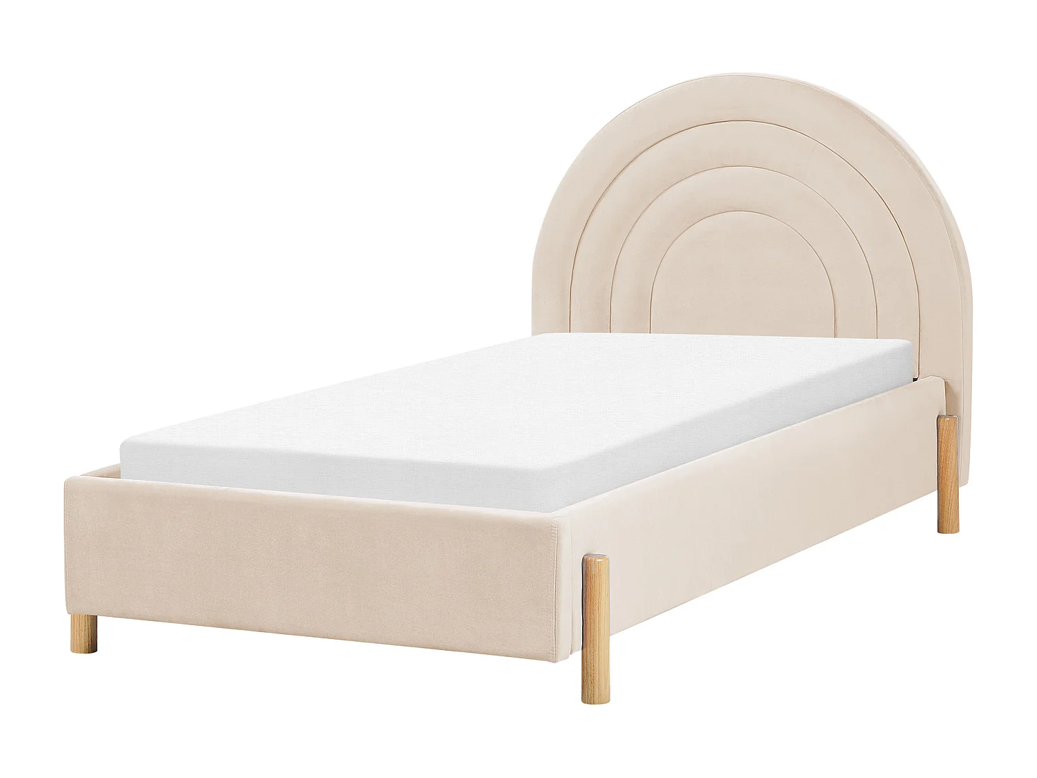 Bed fluweel beige 90 x 200 ANET