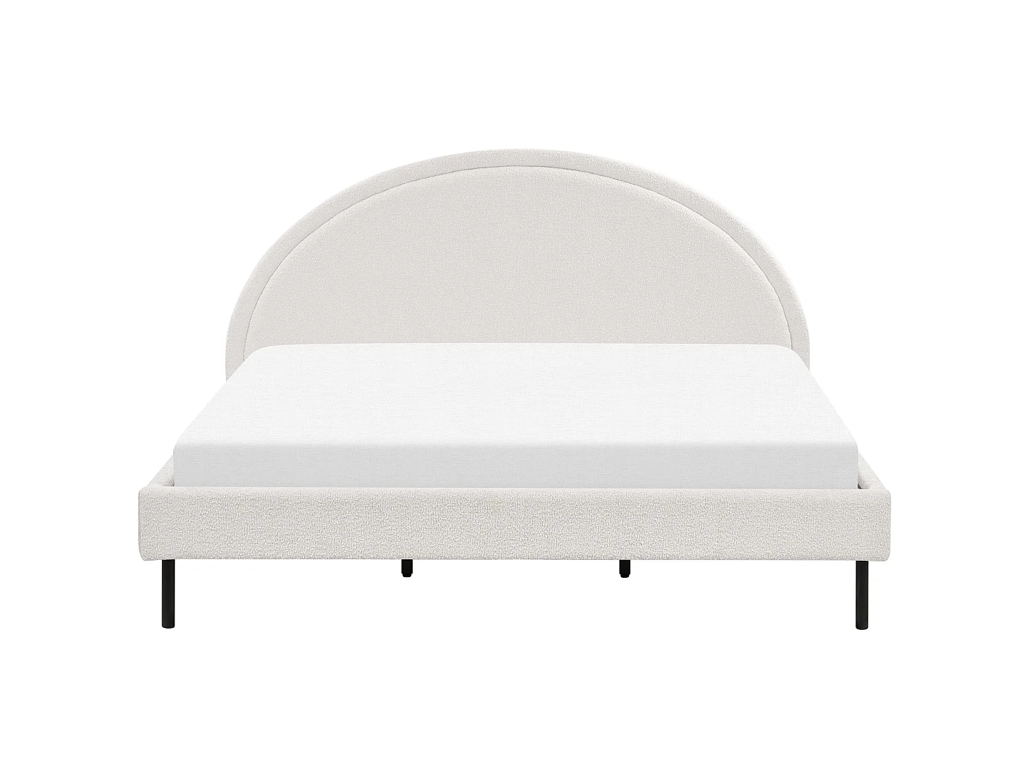 Bed Boucle MARGUT 180 x 200 cm (EU Super King) White
