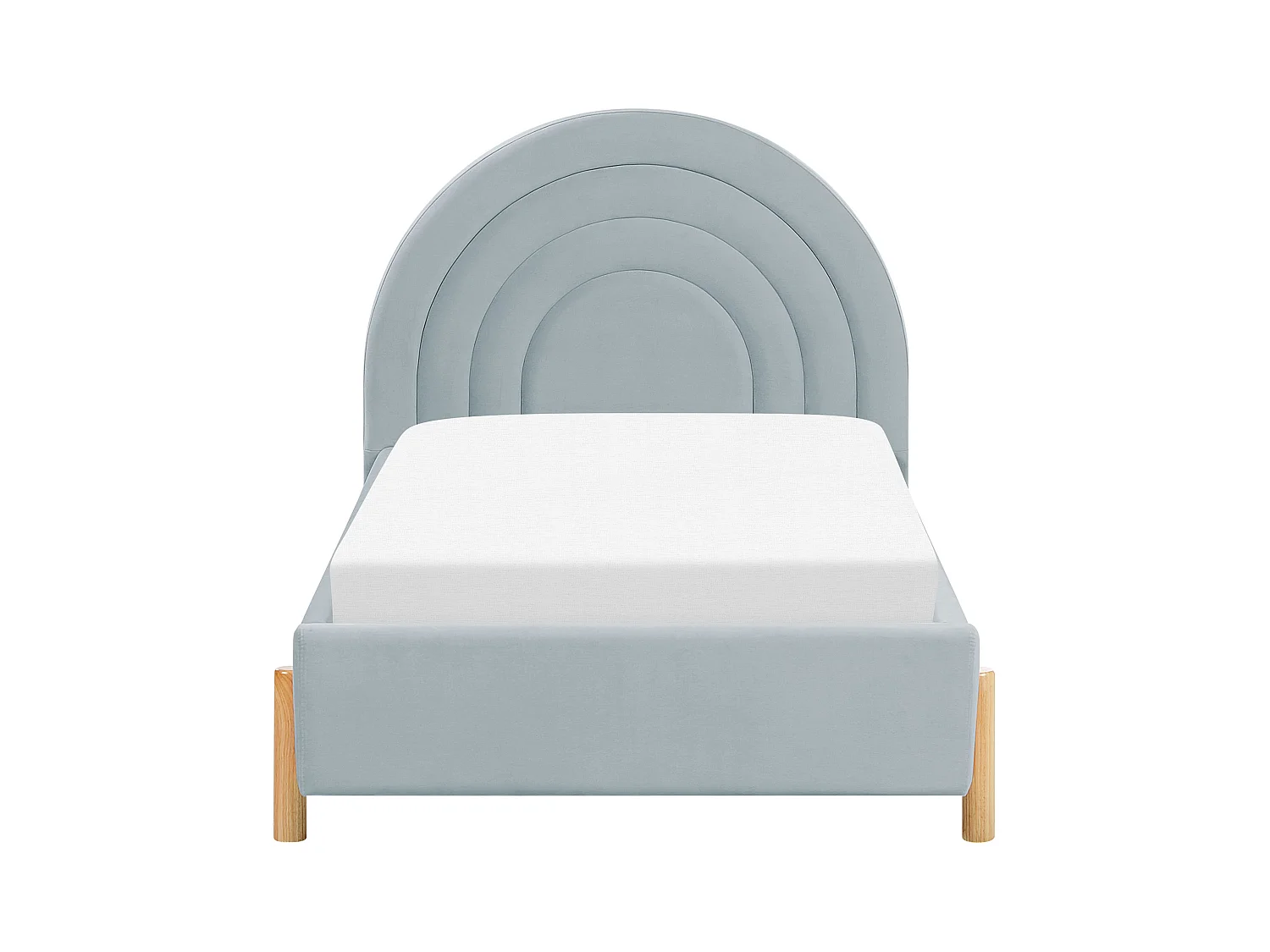 Lit d'enfant Velours ANET 90 x 200 cm Bleu clair