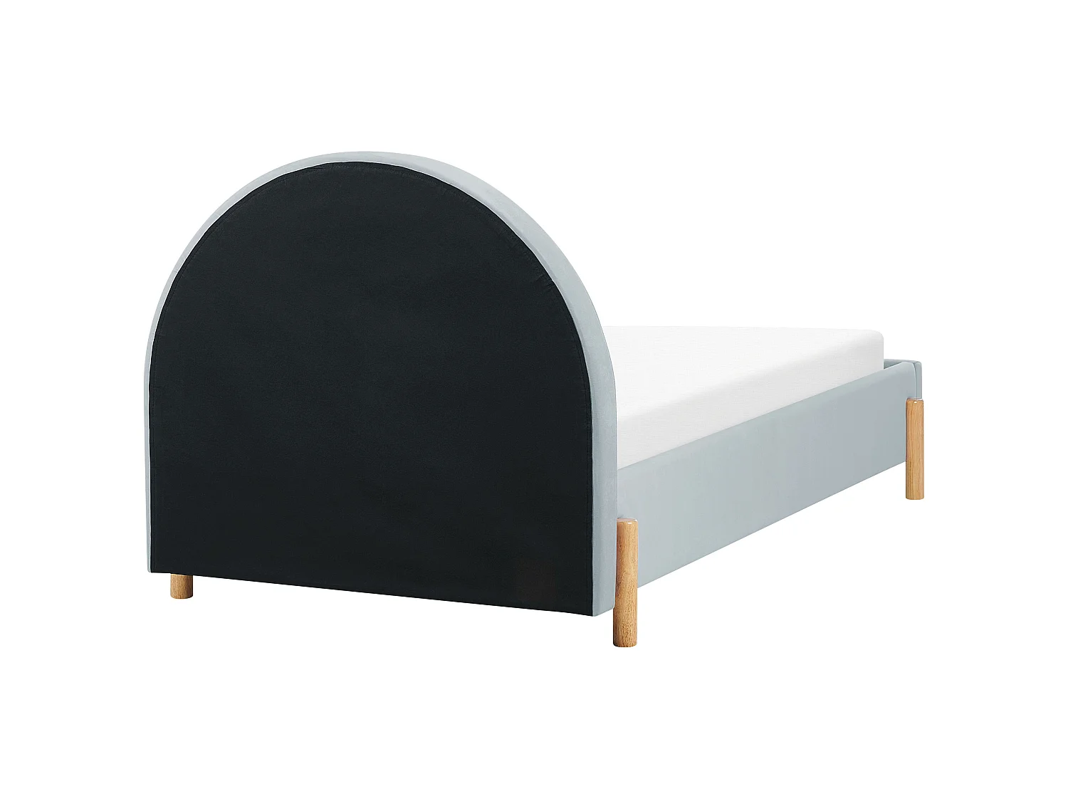 Lit simple en velours bleu clair 90 x 200 cm ANET