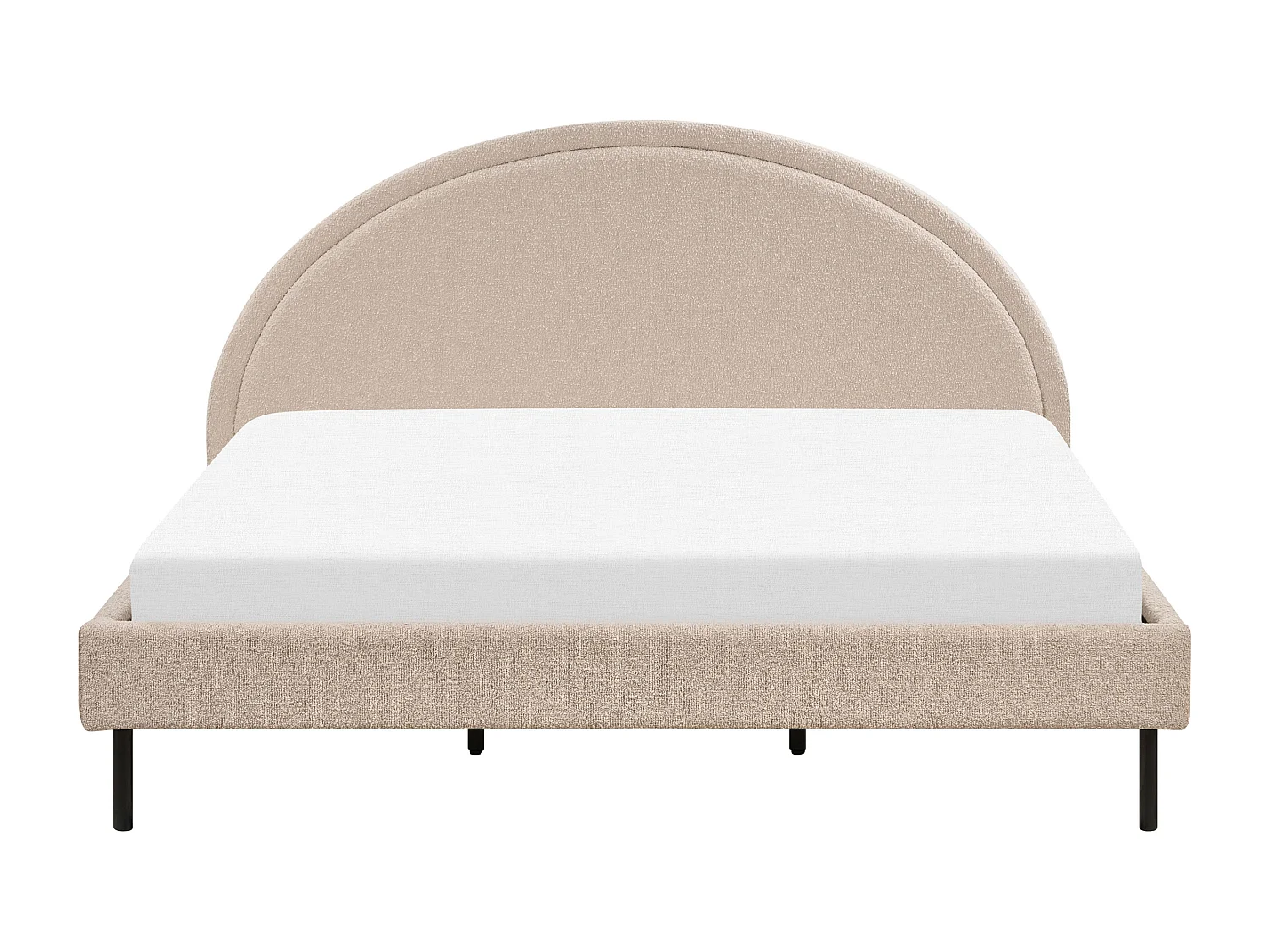 Lit avec sommier Bouclé MARGUT 180 x 200 cm Beige