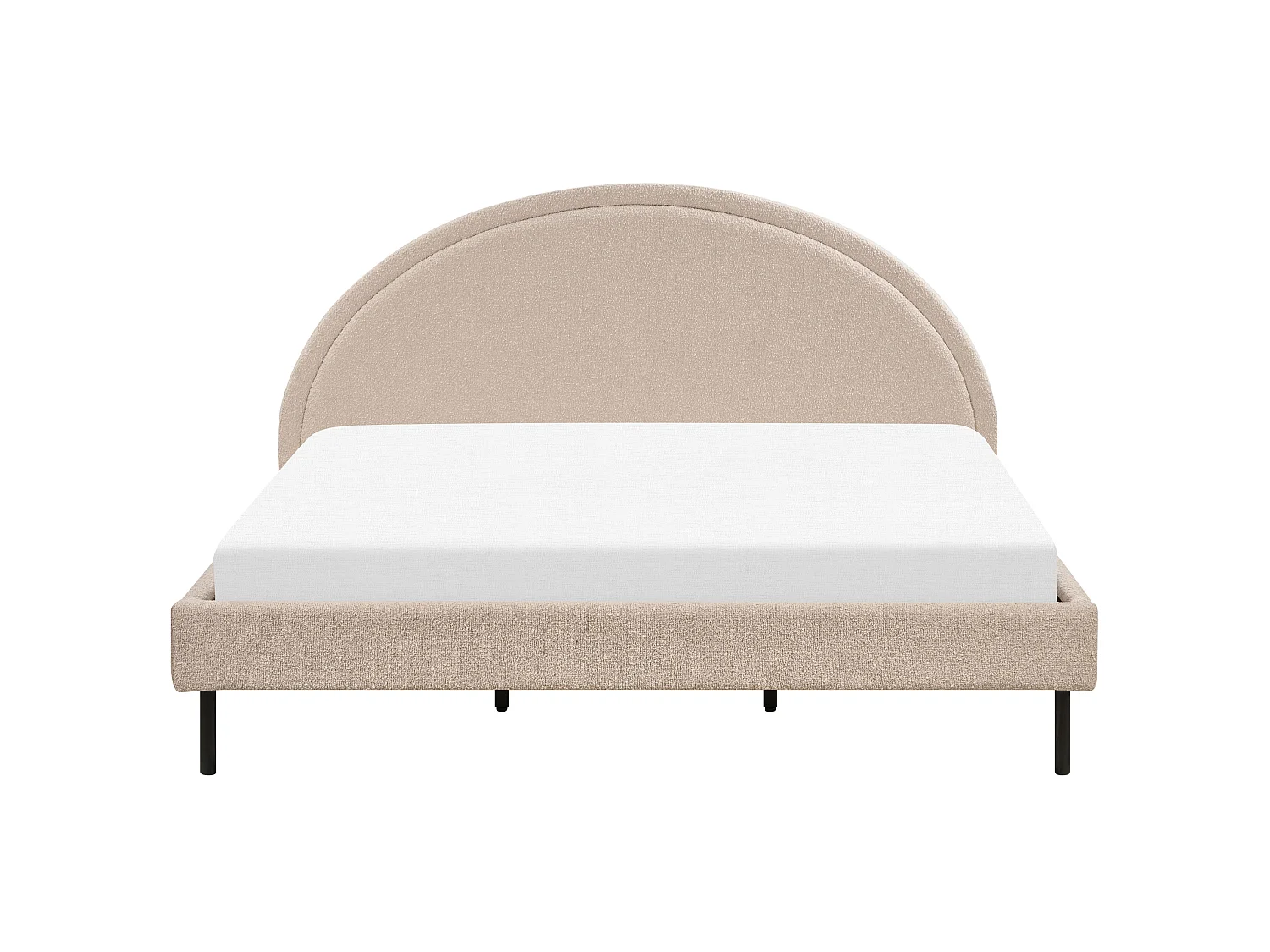 Bed Bouclé MARGUT 180 x 200 cm Beige