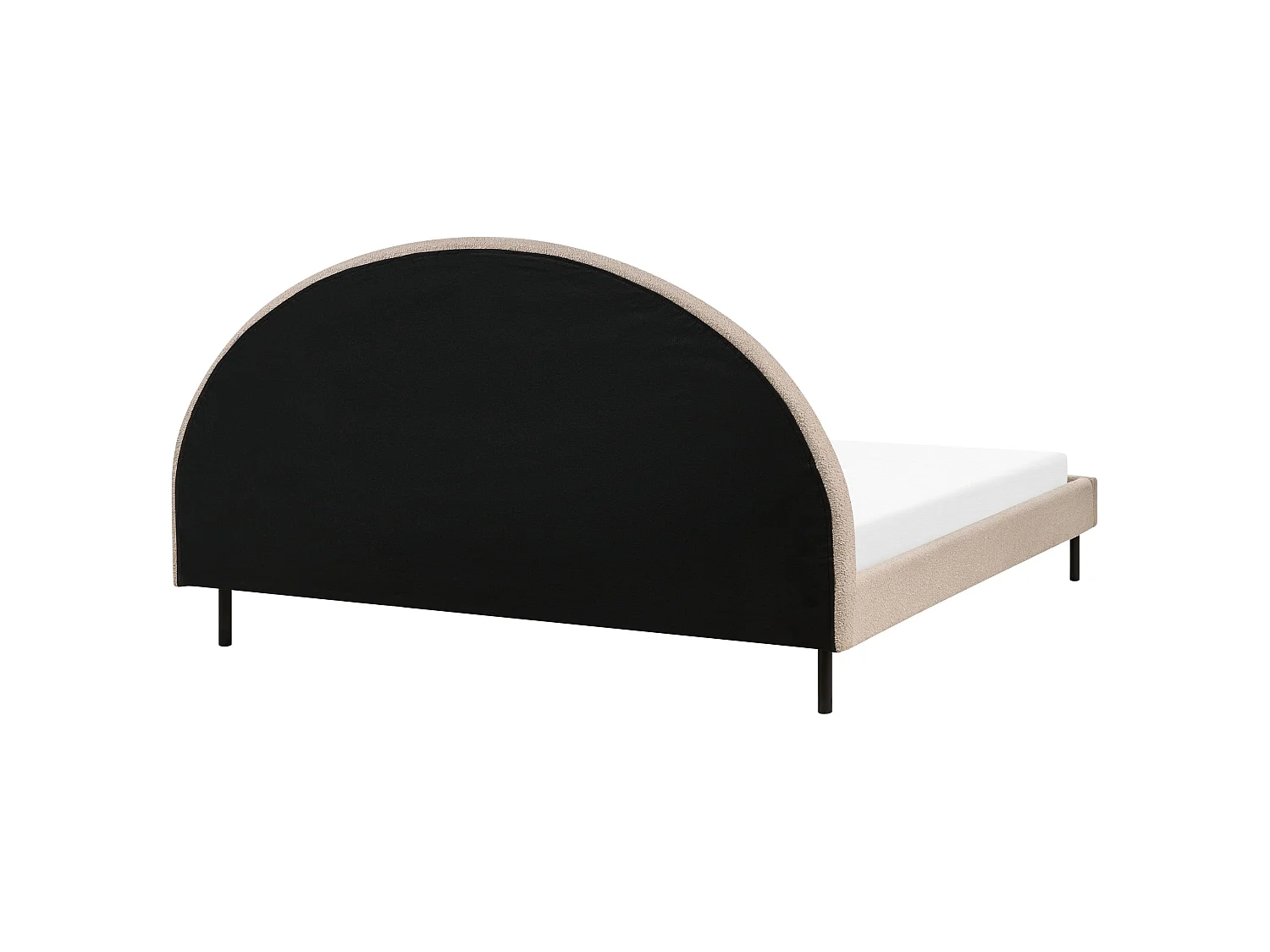 Bed Bouclé MARGUT 180 x 200 cm Beige