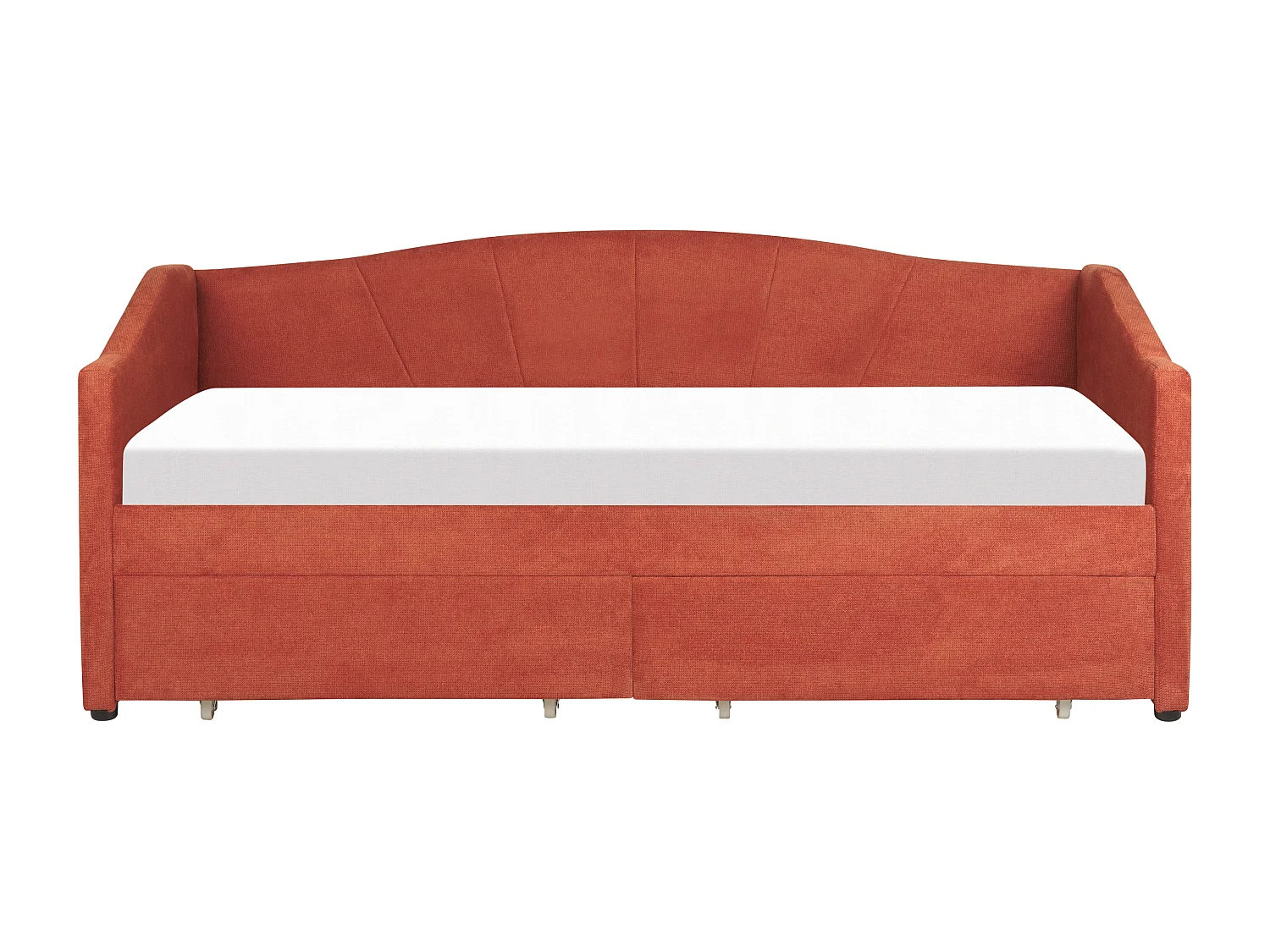 Bedbank met opbergruimte Stof VITTEL 90 x 200 cm Rood