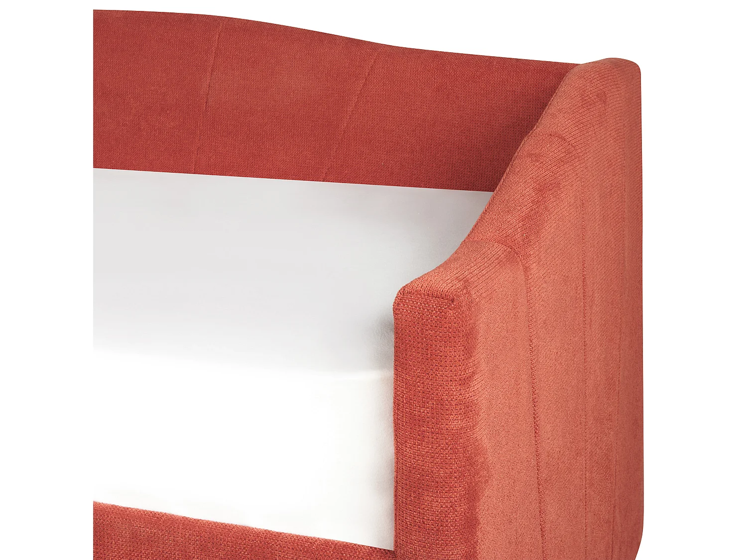 Bedbank met opbergruimte Stof VITTEL 90 x 200 cm Rood