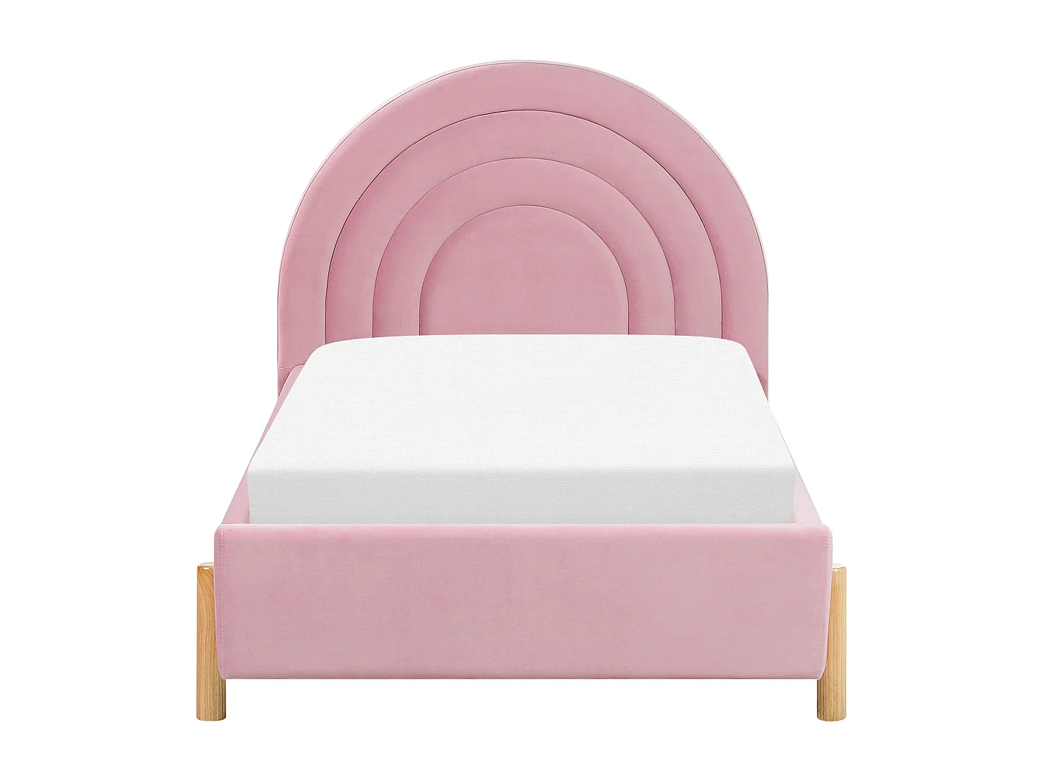 Cama con somier rosa 90 x 200 cm ANET