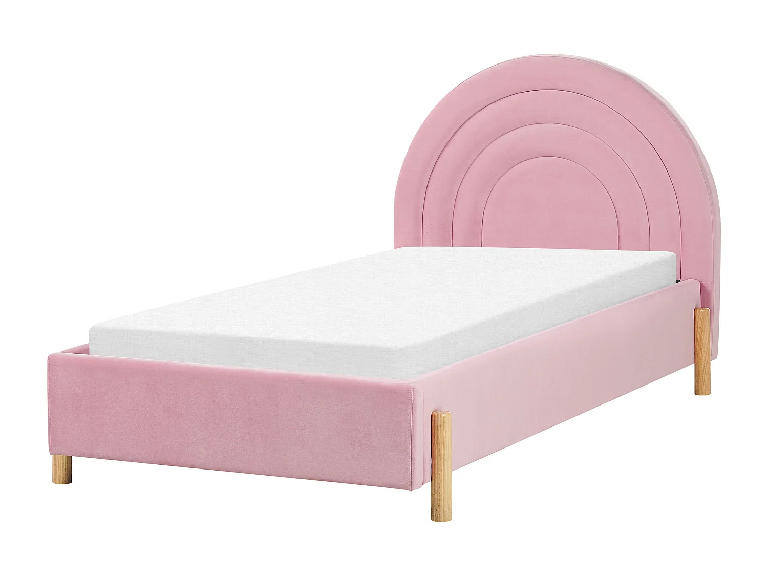 Lit d\'enfant Velours ANET 90 x 200 cm Rose